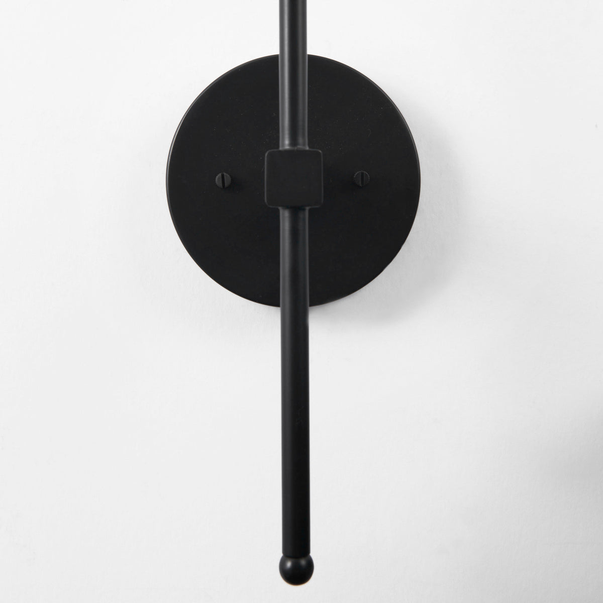 Clyde Matte Black with Glass Round Wall Sconce