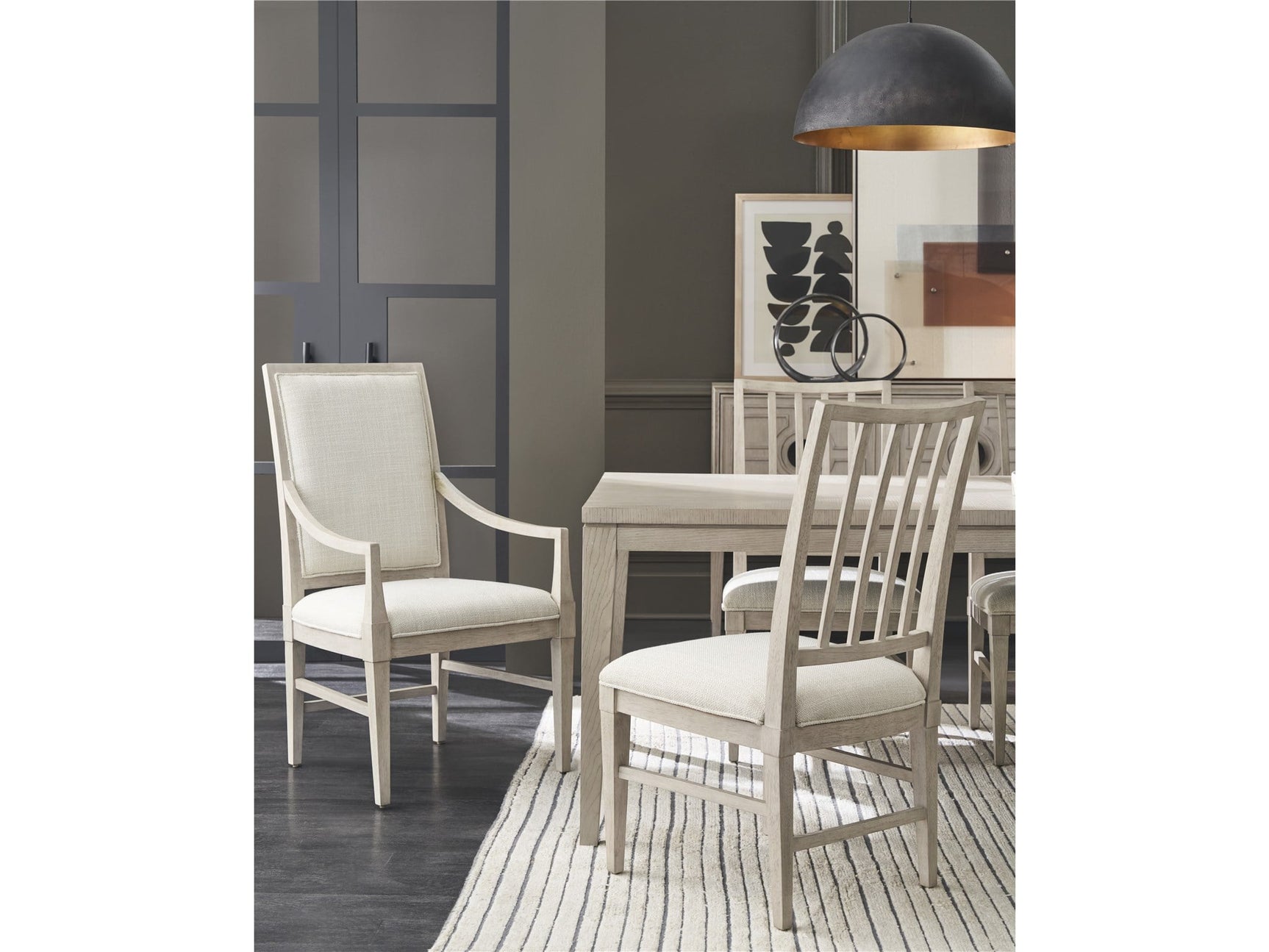 Coalesce Rolling Fog Host Chair (Set of 2) - Ornate Home