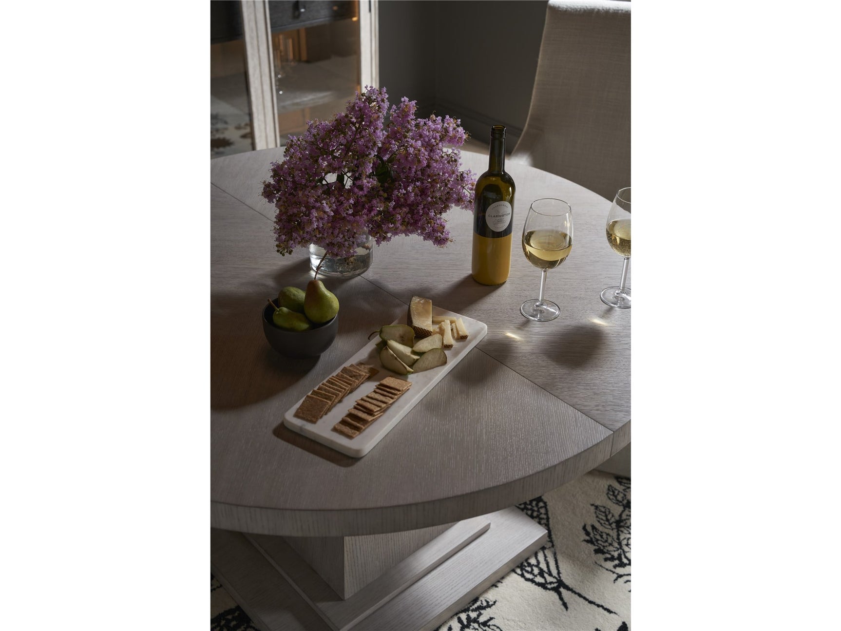 Coalesce Rolling Fog Round Dining Table - Ornate Home