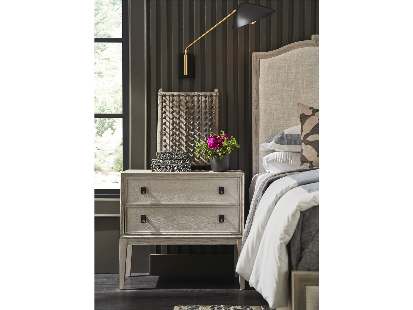Coalesce Rolling Fog Two Drawer Nightstand - Ornate Home