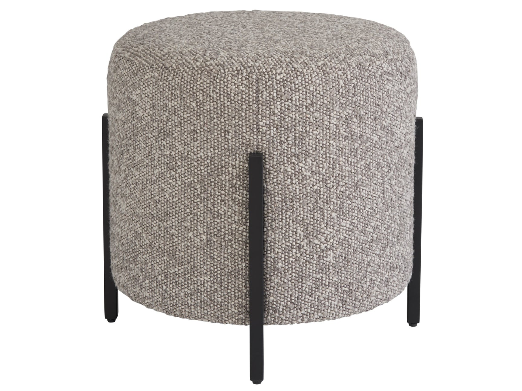 Coalesce Soft Matte Black Pouf - Ornate Home