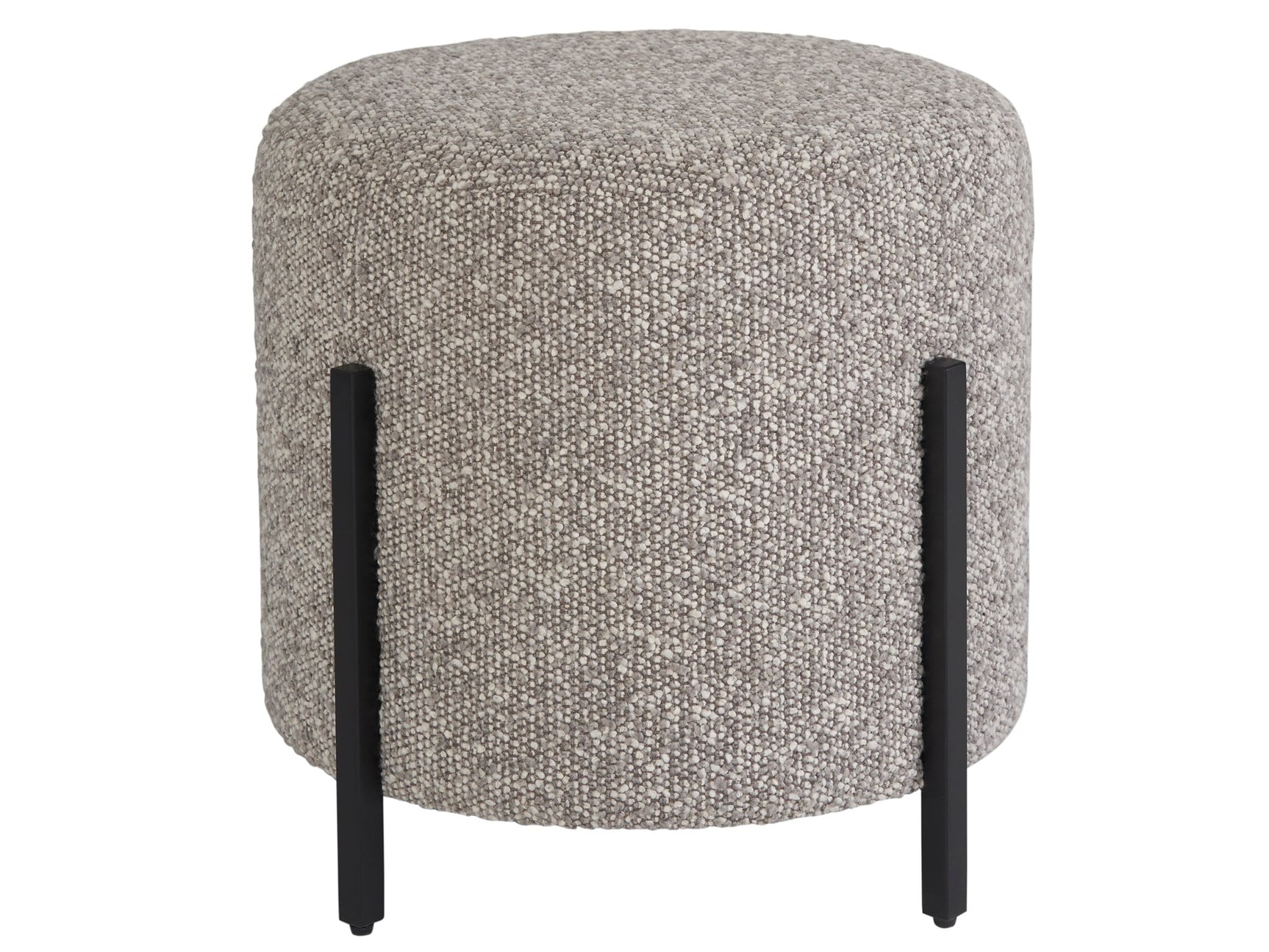 Coalesce Soft Matte Black Pouf - Ornate Home