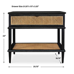 Coast Black Rattan Side Table - Ornate Home