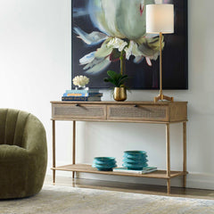 Coast Soft Oak/Natural Console Table - Ornate Home