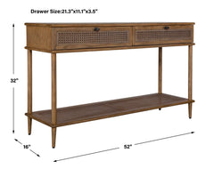Coast Soft Oak/Natural Console Table - Ornate Home