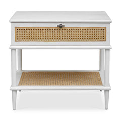 Coast White Rattan Side Table - Ornate Home