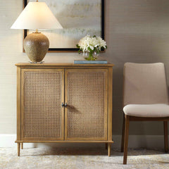Coast Woodtone 2 Door Rattan Cabinet - Ornate Home