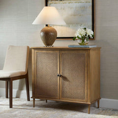 Coast Woodtone 2 Door Rattan Cabinet - Ornate Home