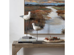 Coastal Bird White Statues - Ornate Home