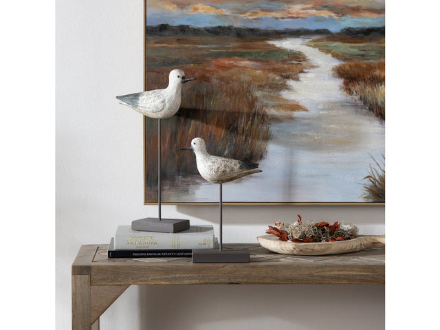 Coastal Bird White Statues - Ornate Home