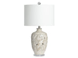 Coastal Leaf Beige Table Lamp - Ornate Home