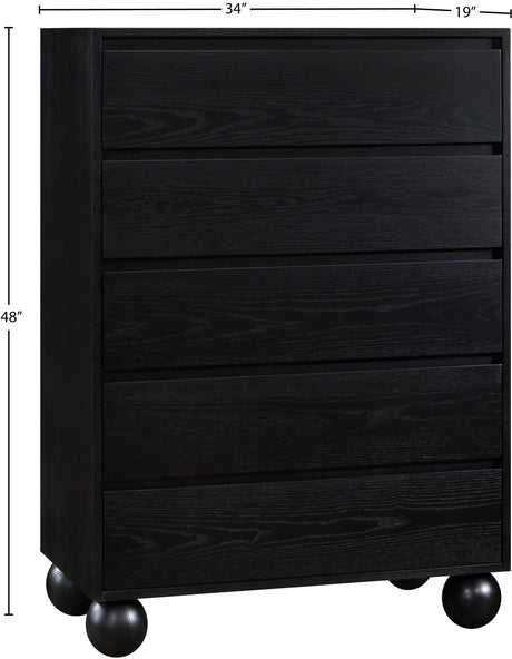 Coastline Black Wood Chest - Ornate Home