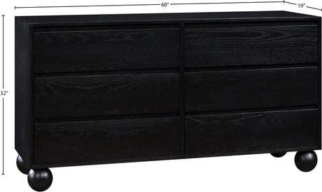 Coastline Black Wood Dresser - Ornate Home