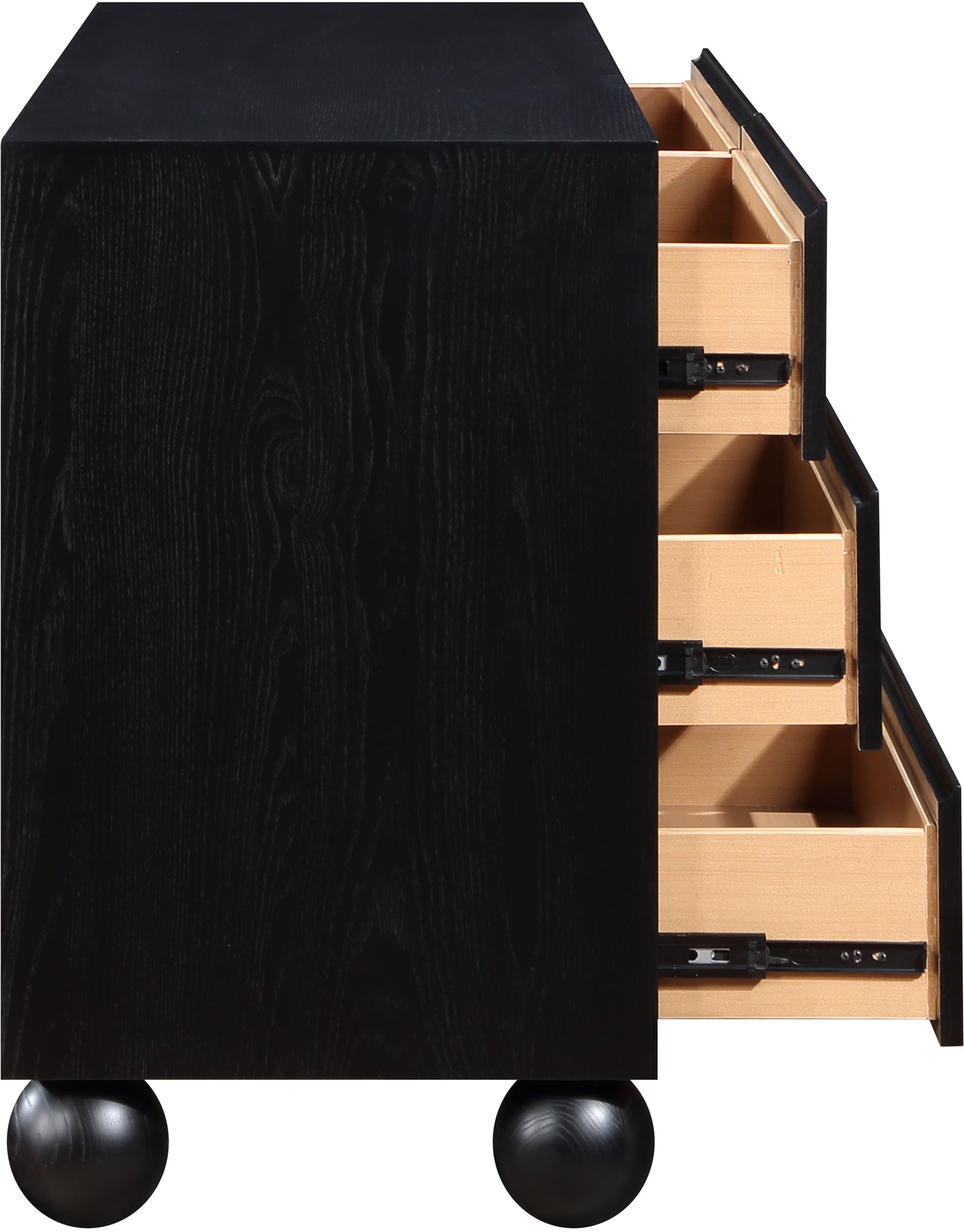 Coastline Black Wood Dresser - Ornate Home