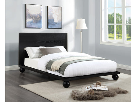 Coastline Black Wood King Bed (3 Boxes) - Ornate Home
