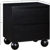 Coastline Black Wood Nightstand - Ornate Home