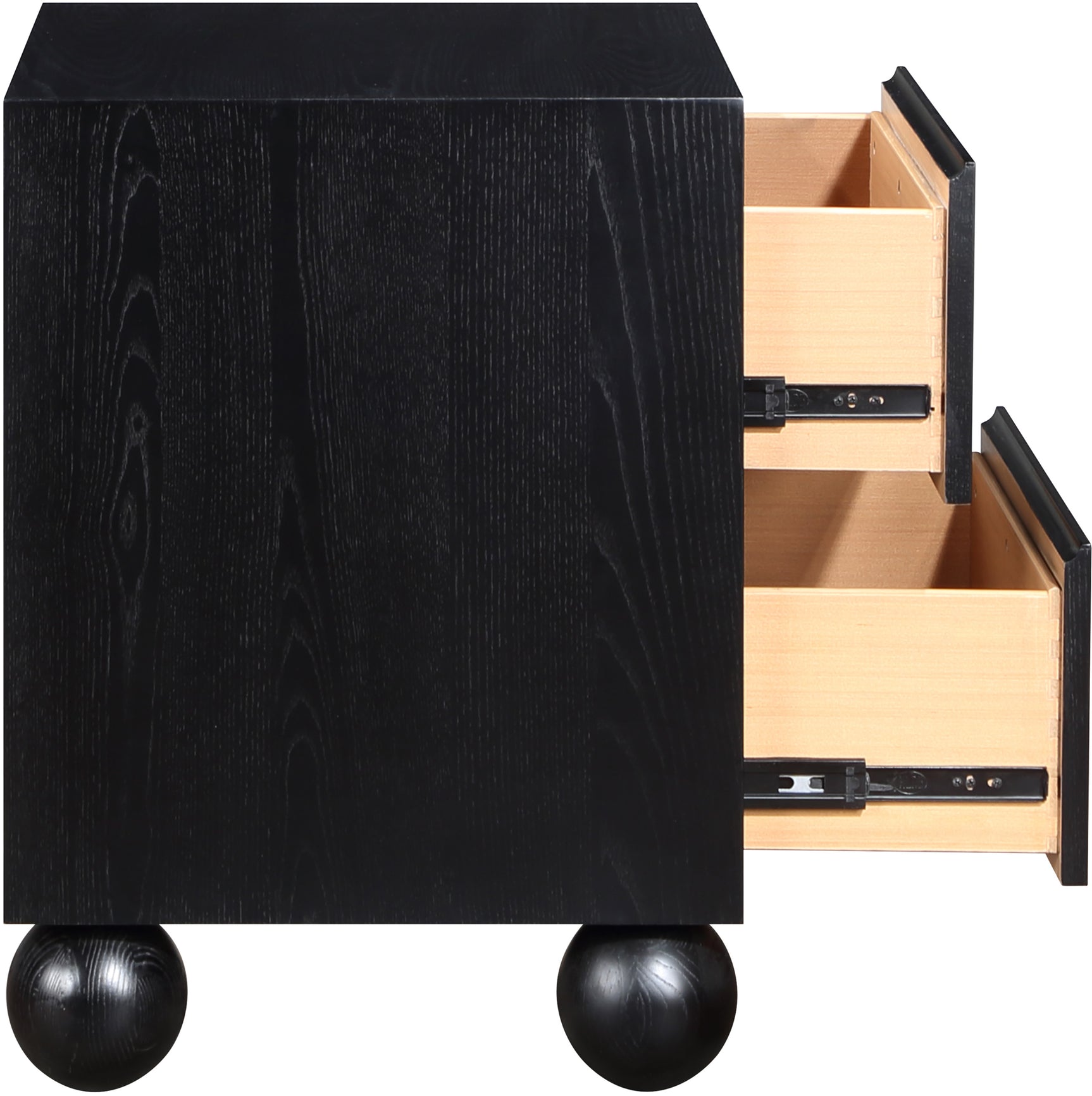 Coastline Black Wood Nightstand - Ornate Home