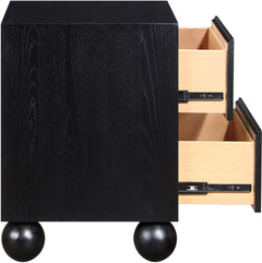 Coastline Black Wood Nightstand - Ornate Home