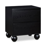 Coastline Black Wood Nightstand - Ornate Home