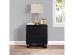 Coastline Black Wood Nightstand - Ornate Home