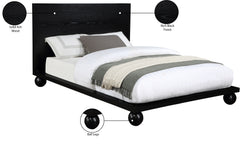 Coastline Black Wood Queen Bed (3 Boxes) - Ornate Home