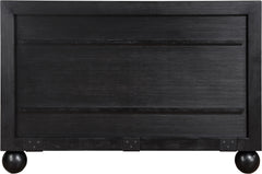 Coastline Black Wood Queen Bed (3 Boxes) - Ornate Home
