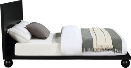 Coastline Black Wood Queen Bed (3 Boxes) - Ornate Home