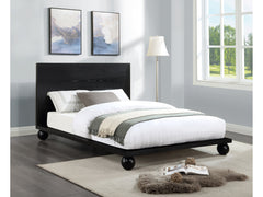 Coastline Black Wood Queen Bed (3 Boxes) - Ornate Home