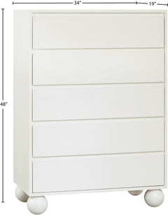 Coastline Cream Wood Chest - Ornate Home