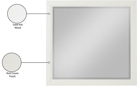 Coastline Cream Wood Mirror - Ornate Home