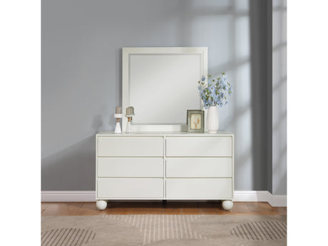 Coastline Cream Wood Mirror - Ornate Home