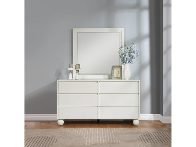 Coastline Cream Wood Mirror - Ornate Home