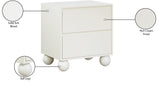 Coastline Cream Wood Nightstand - Ornate Home