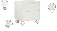 Coastline Cream Wood Nightstand - Ornate Home
