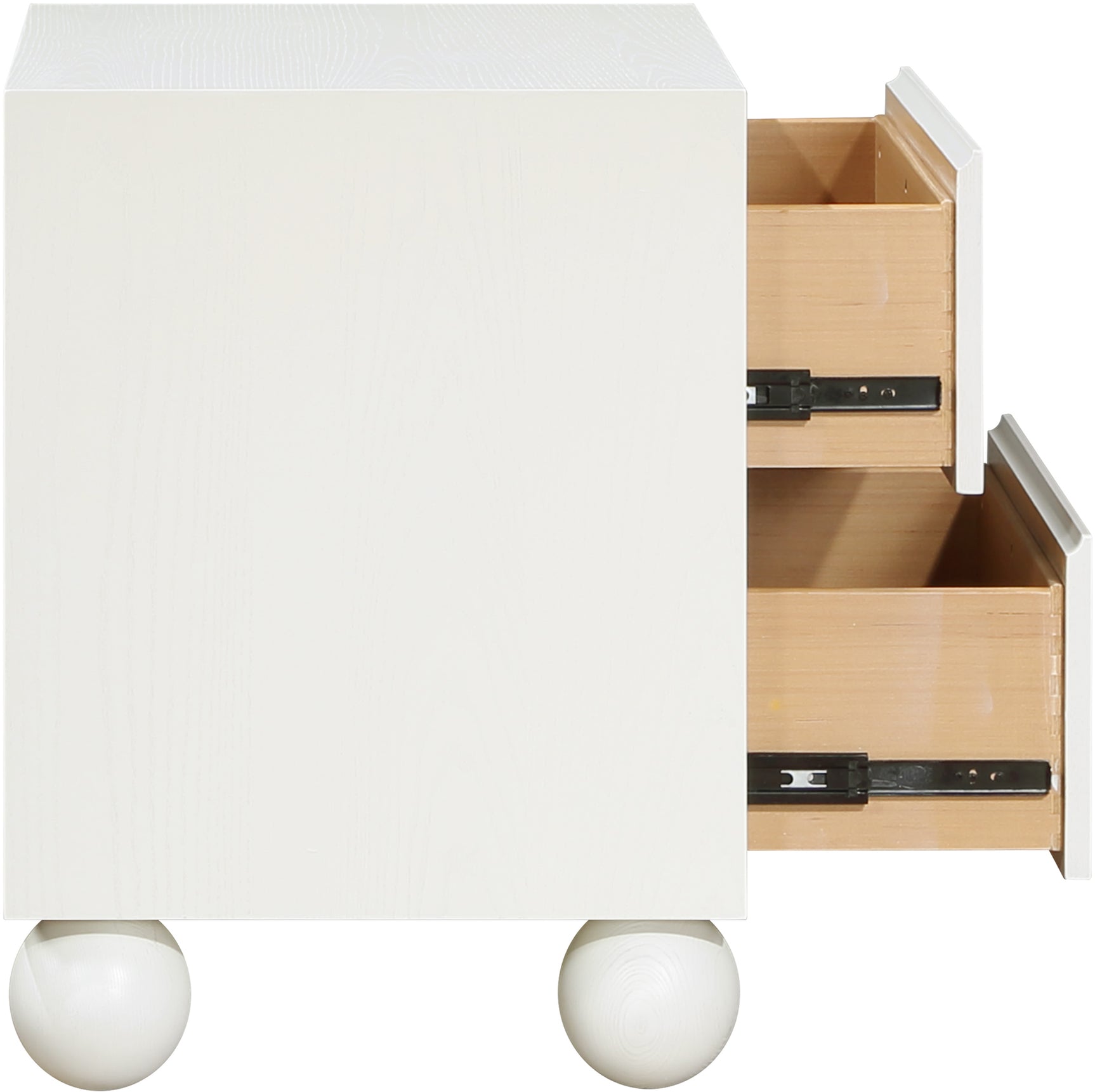Coastline Cream Wood Nightstand - Ornate Home