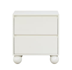 Coastline Cream Wood Nightstand - Ornate Home