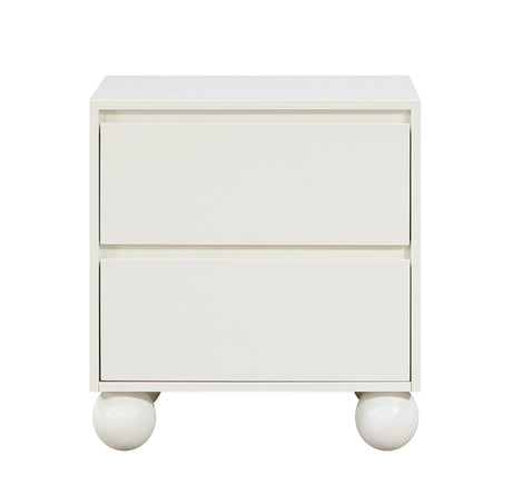 Coastline Cream Wood Nightstand - Ornate Home