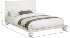 Coastline Cream Wood Queen Bed (3 Boxes) - Ornate Home
