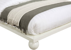 Coastline Cream Wood Queen Bed (3 Boxes) - Ornate Home