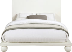 Coastline Cream Wood Queen Bed (3 Boxes) - Ornate Home