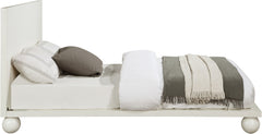 Coastline Cream Wood Queen Bed (3 Boxes) - Ornate Home