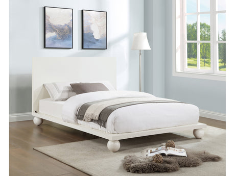 Coastline Cream Wood Queen Bed (3 Boxes) - Ornate Home