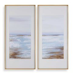 Coastline Multicolor Framed Prints (Set of 2) - Ornate Home