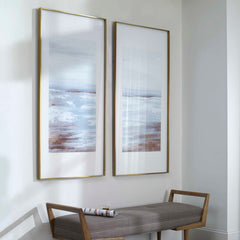 Coastline Multicolor Framed Prints (Set of 2) - Ornate Home