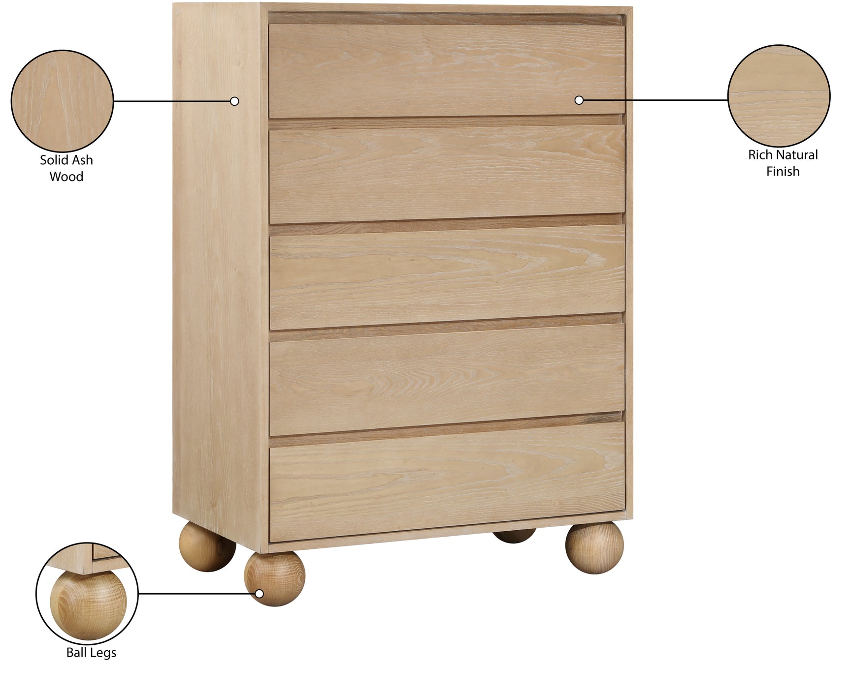 Coastline Natural Wood Chest - Ornate Home