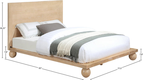Coastline Natural Wood King Bed (3 Boxes) - Ornate Home