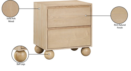 Coastline Natural Wood Nightstand - Ornate Home