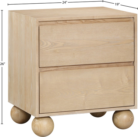 Coastline Natural Wood Nightstand - Ornate Home