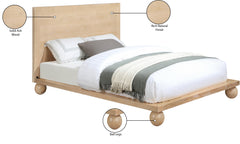 Coastline Natural Wood Queen Bed (3 Boxes) - Ornate Home