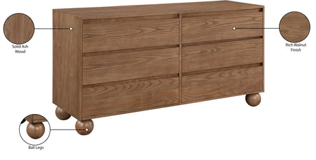 Coastline Walnut Wood Dresser - Ornate Home
